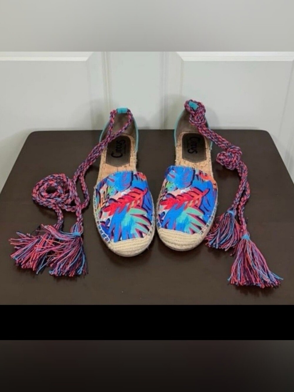 Circus by Sam Edelman Women's Lenora Canvas Espadrille Shoe Ankle Tie